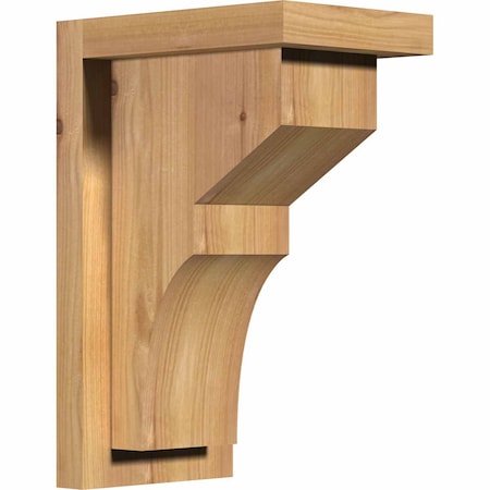 Ekena Millwork Monterey Smooth Corbel w/Backplate, Western Red Cedar, 5 1/2"W x 8"D x 12"H COR06X08X12MON01SWR